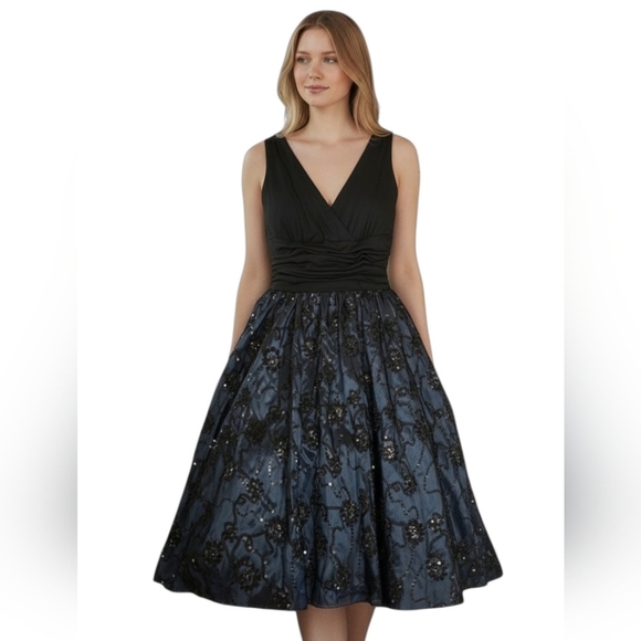 Dress Barn Dresses & Skirts - Dress Barn Black and Blue Cocktail Dress
